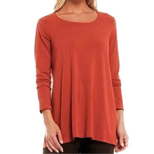 Bryn Walker Gabo Bamboo Stretch Cotton Tunic Top Tumeric Sz Medium